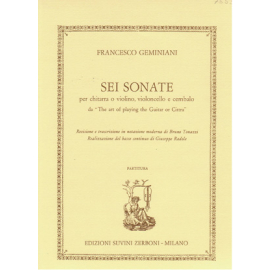 SEI SONATE per chitarra o violino, Violoncello e cembalo